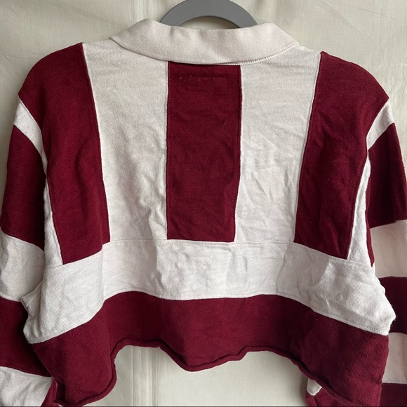 Guess Long Sleeve Rugby Crop Top - Picture 9 of 9